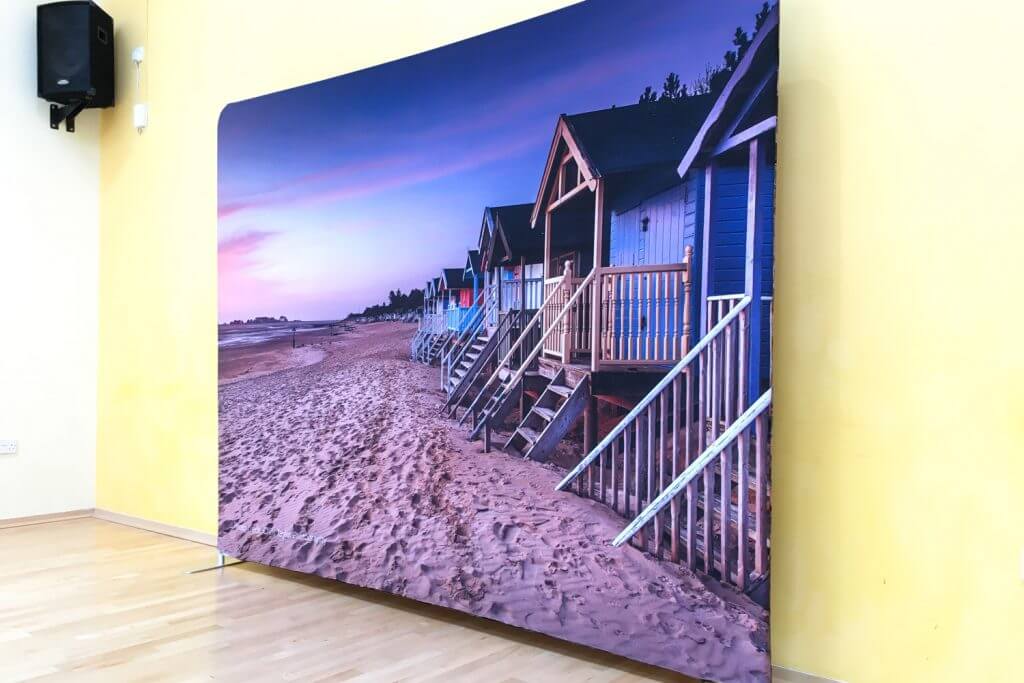 Stunning exhibition backdrop - Wells beachhuts